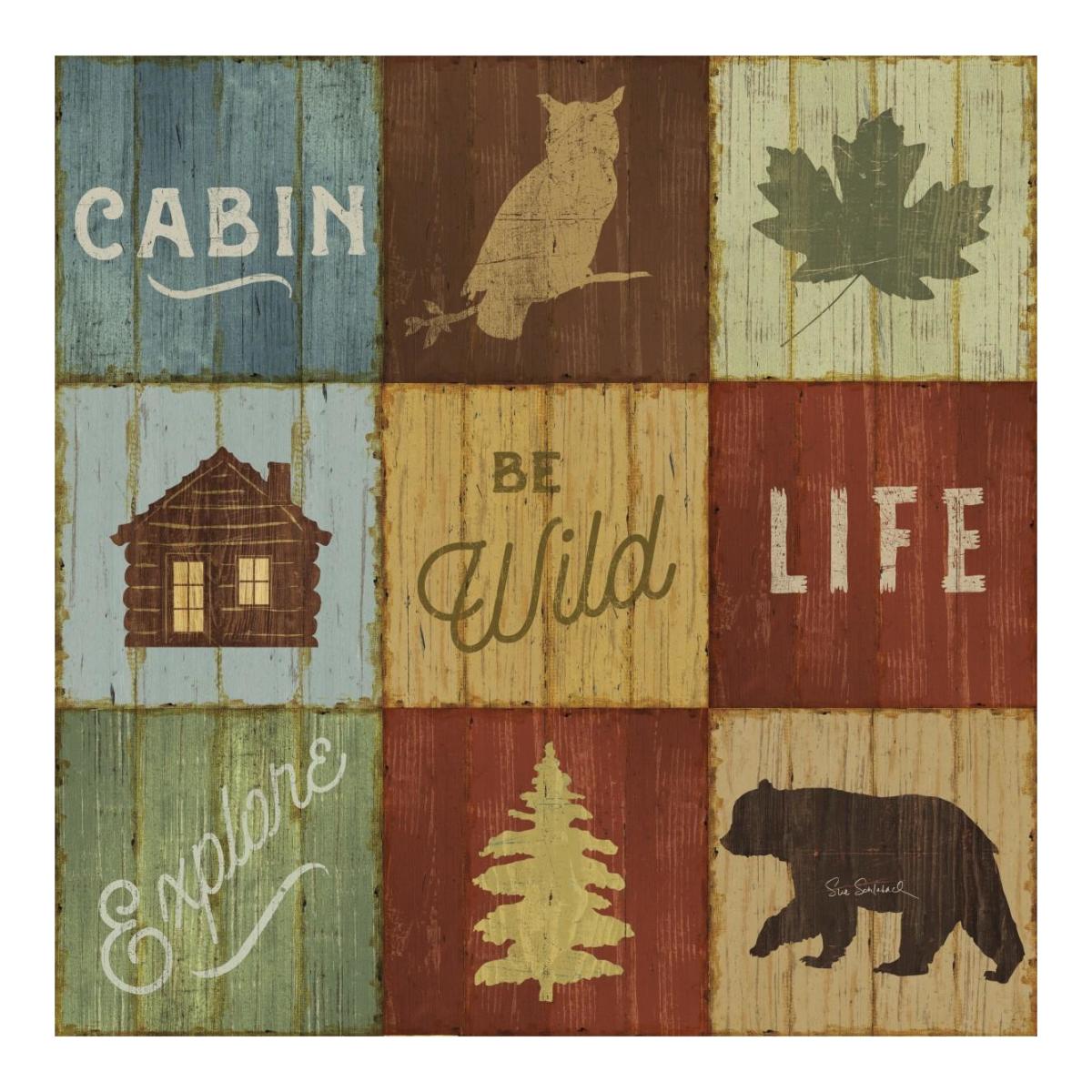 Lake Lodge VIII -Paper Art-20"x20"