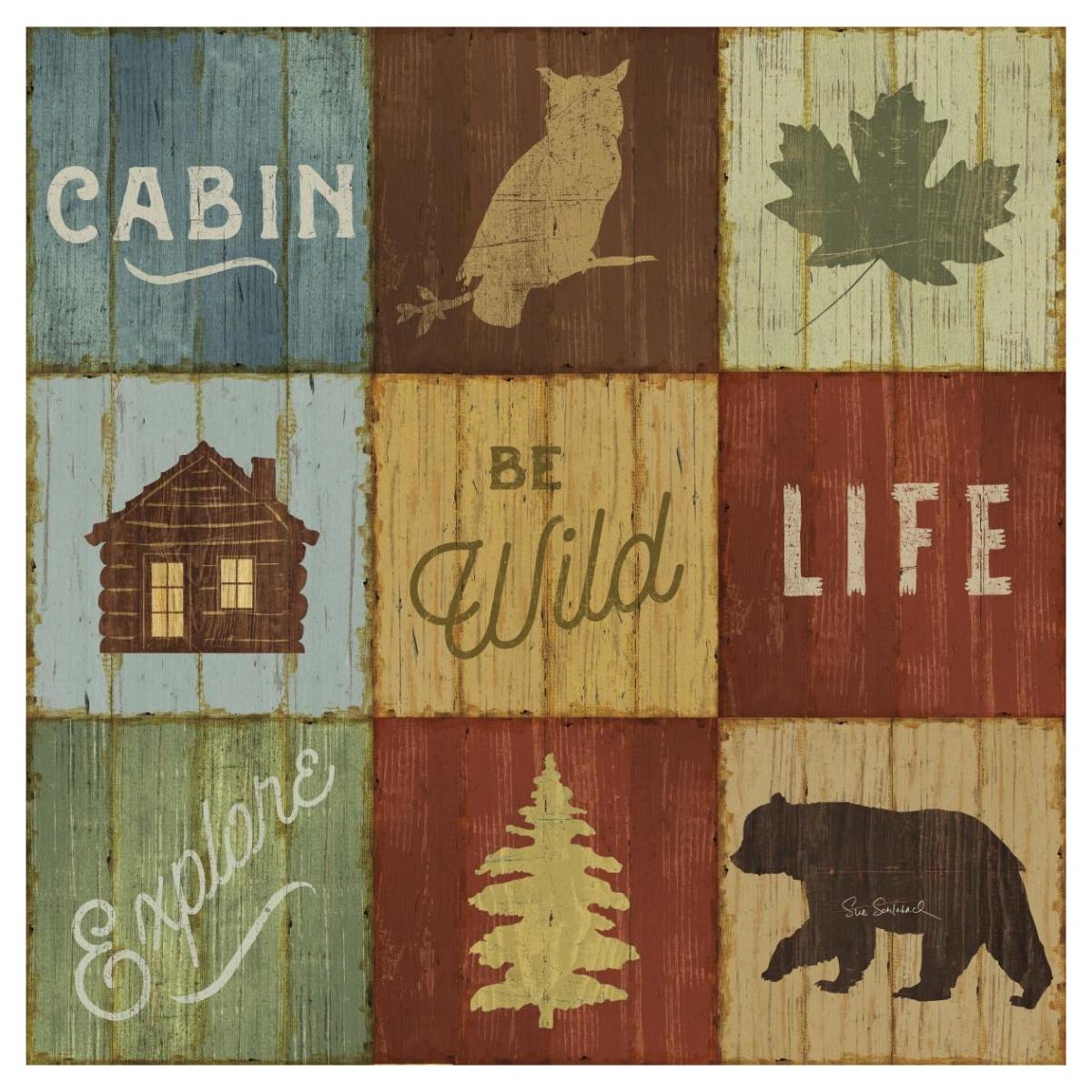 Lake Lodge VIII -Paper Art-42"x42"