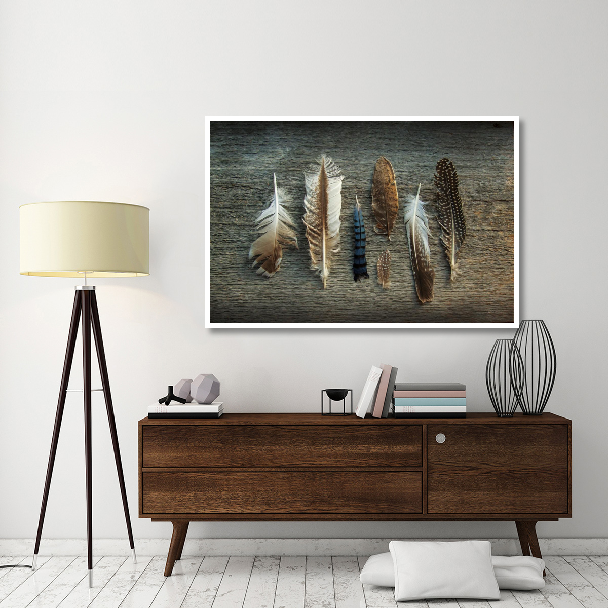 Feather Collection I -Paper Art-62&quotx42"