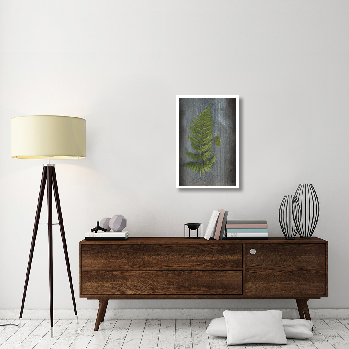 Woodland Fern V -Paper Art-22&quotx32"