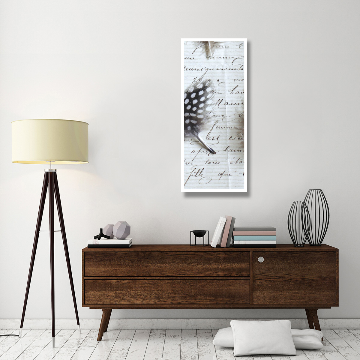 Plume Feathers V  I -Paper Art-22&quotx52"