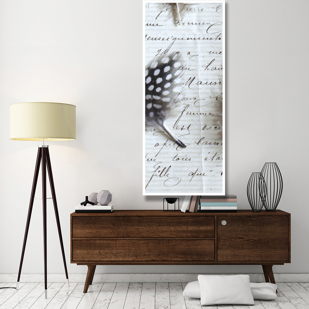Plume Feathers V  I -Paper Art-32&quotx77"