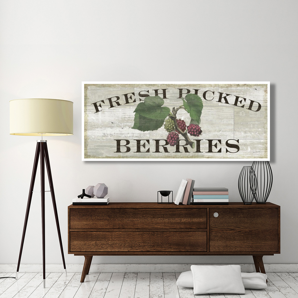 Farm Fresh Raspberries -Paper Art-77&quotx32"