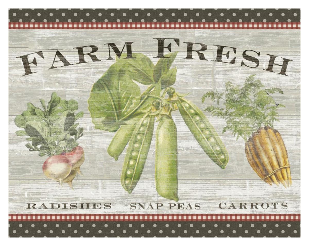 Farm Fresh -Paper Art-37"x30"
