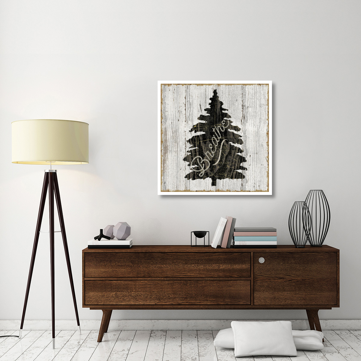 Lake Lodge X Neutral -Paper Art-38&quotx38"