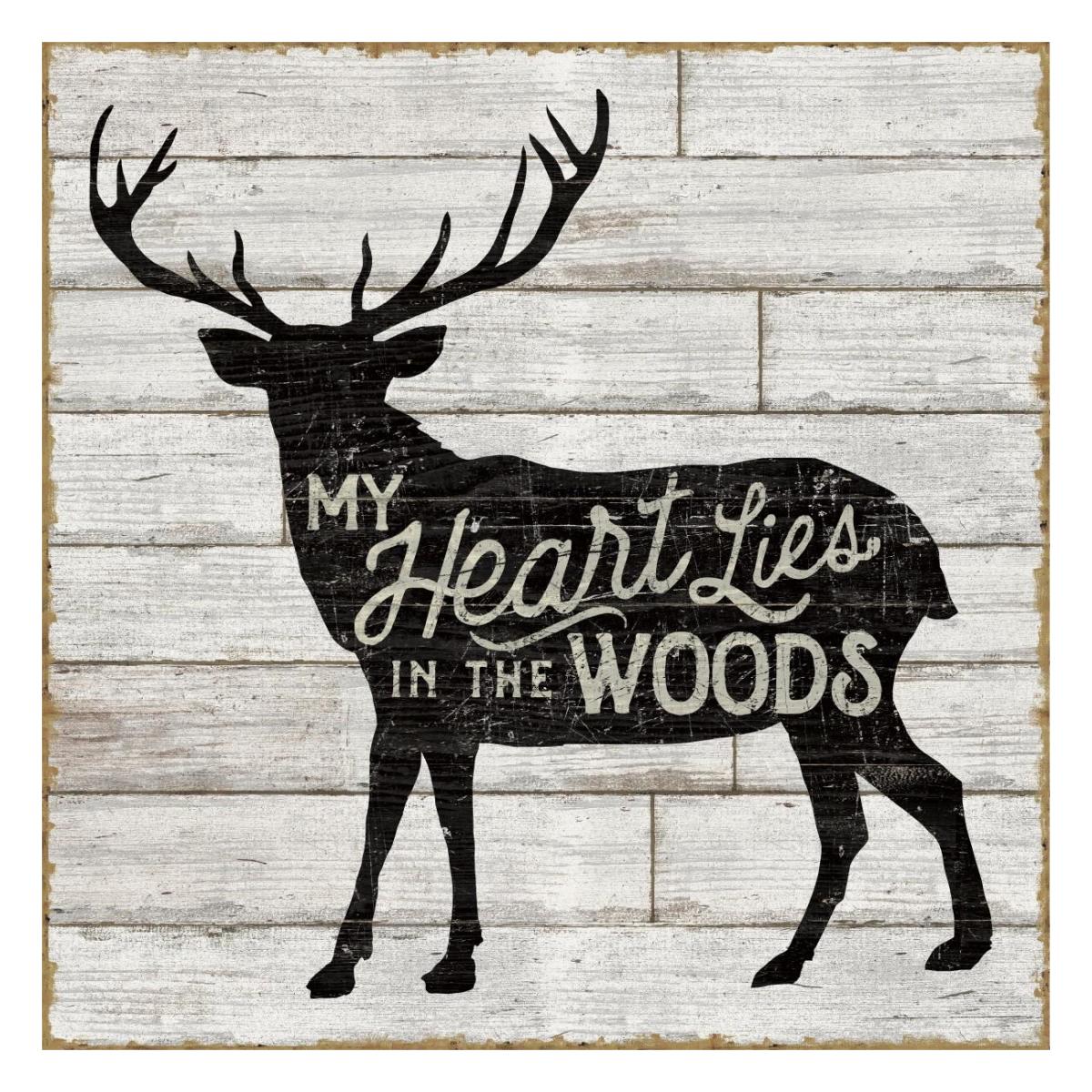 Lake Lodge II Neutral -Paper Art-26"x26"