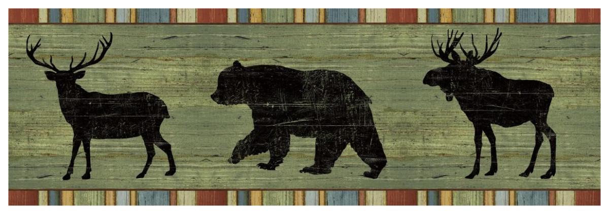 Lake Lodge XIII -Paper Art-74"x26"