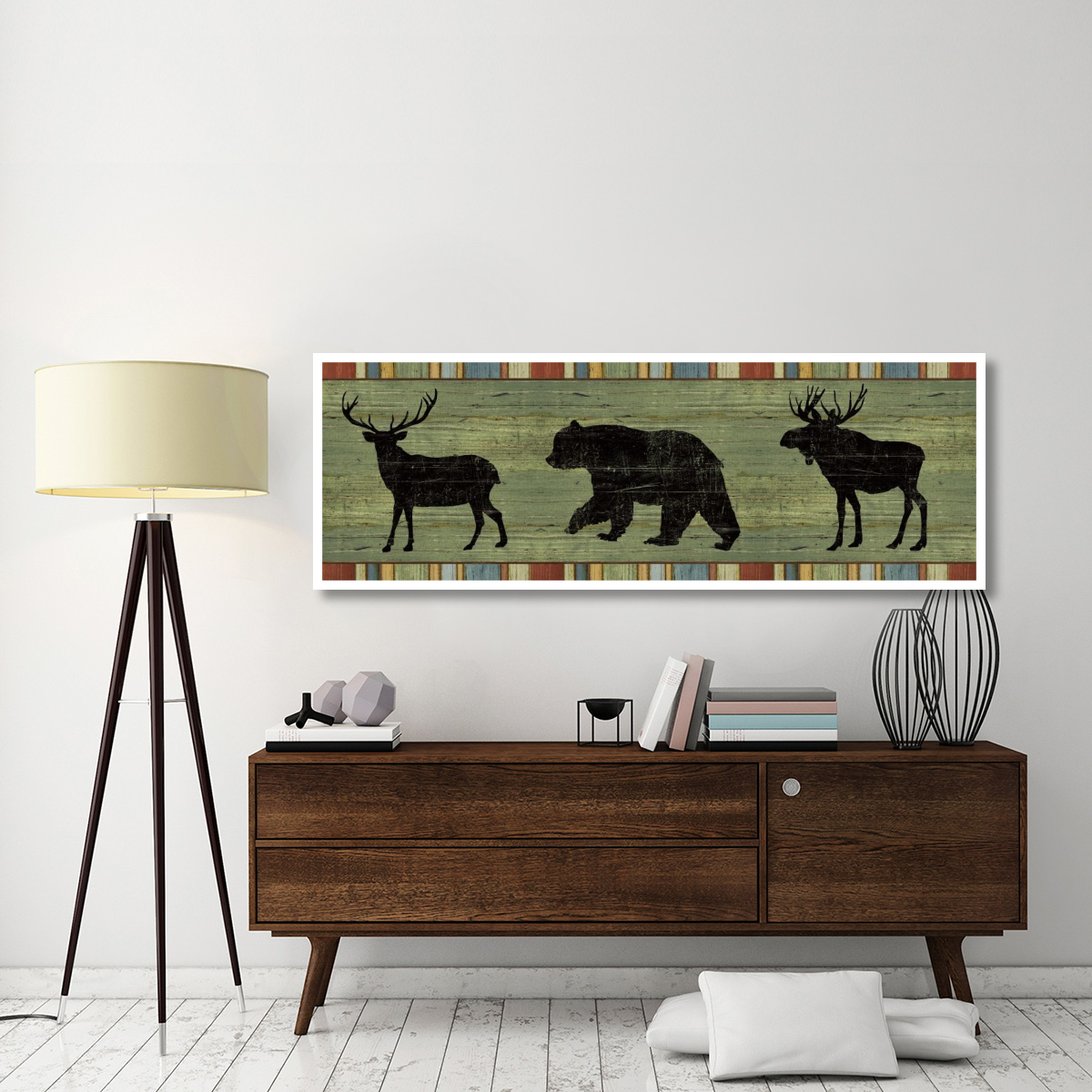 Lake Lodge XIII -Paper Art-74&quotx26"