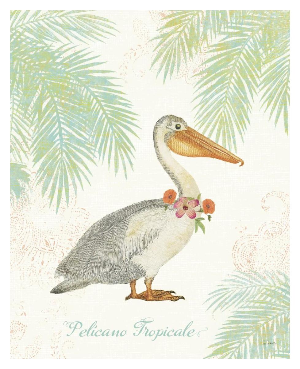 Flamingo Tropicale I -Paper Art-30"x37"