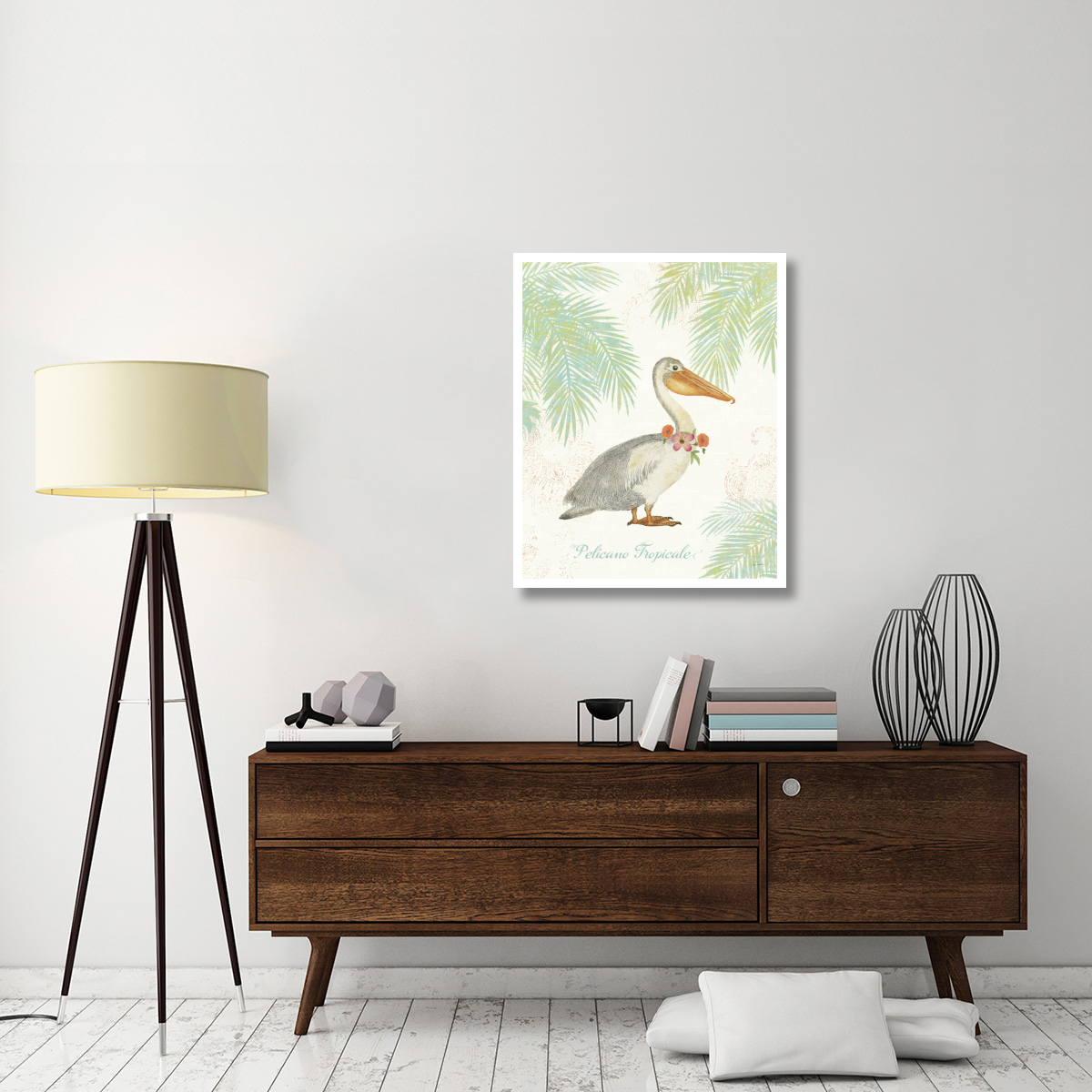 Flamingo Tropicale I -Paper Art-30&quotx37"