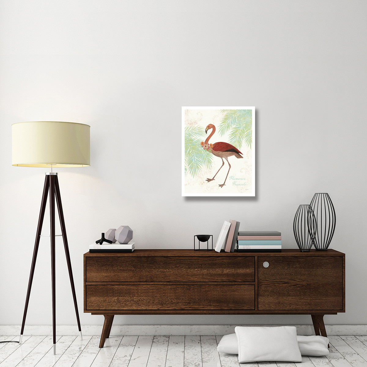 Flamingo Tropicale II -Paper Art-24&quotx30"