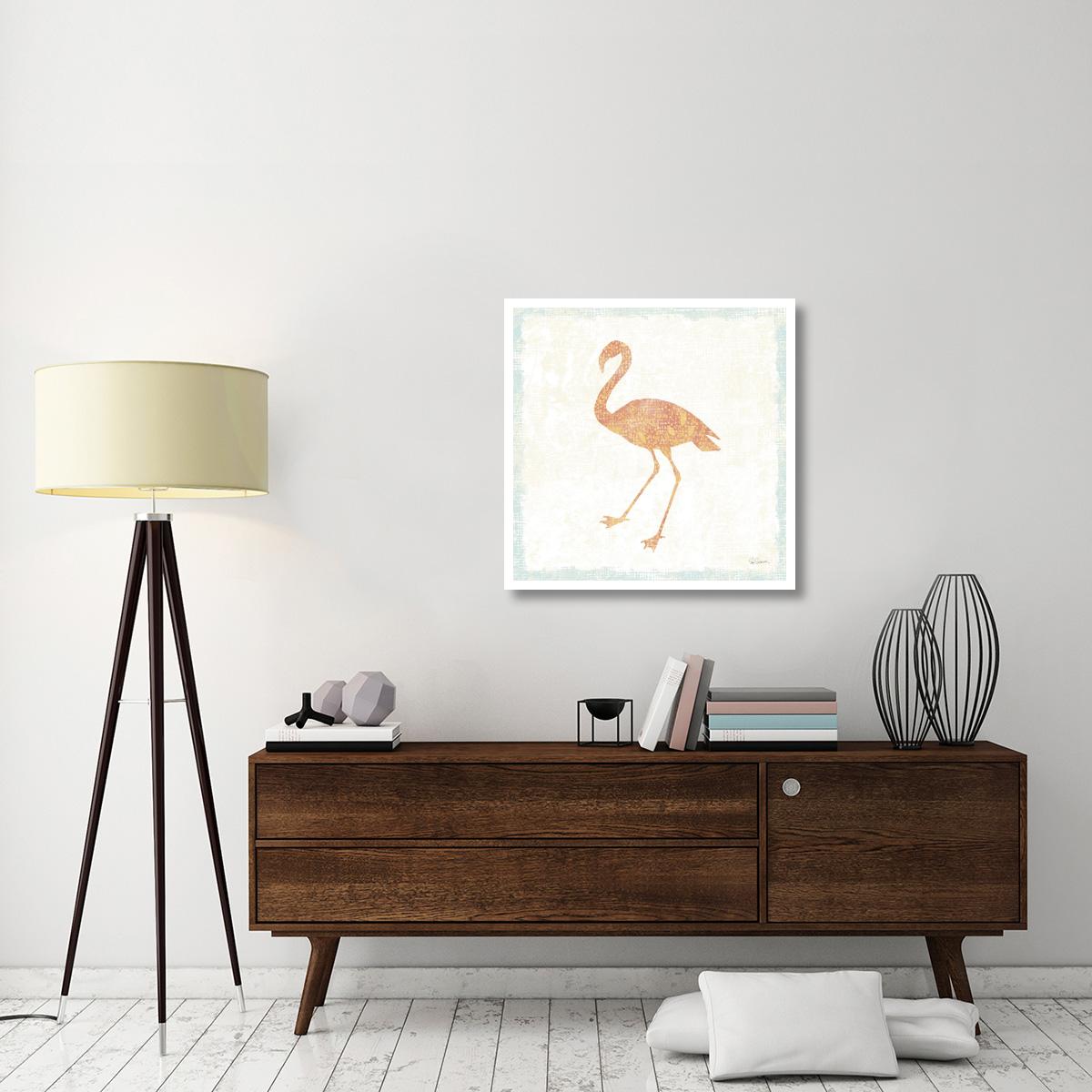 Flamingo Tropicale VI -Paper Art-32&quotx32"