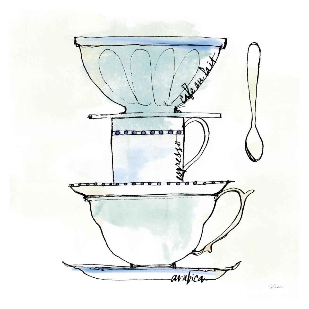 Good Brew V -Paper Art-32"x32"