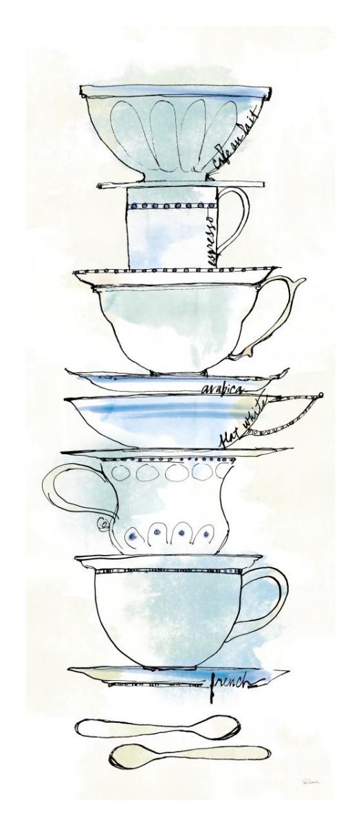 Good Brew IX -Paper Art-14"x32"