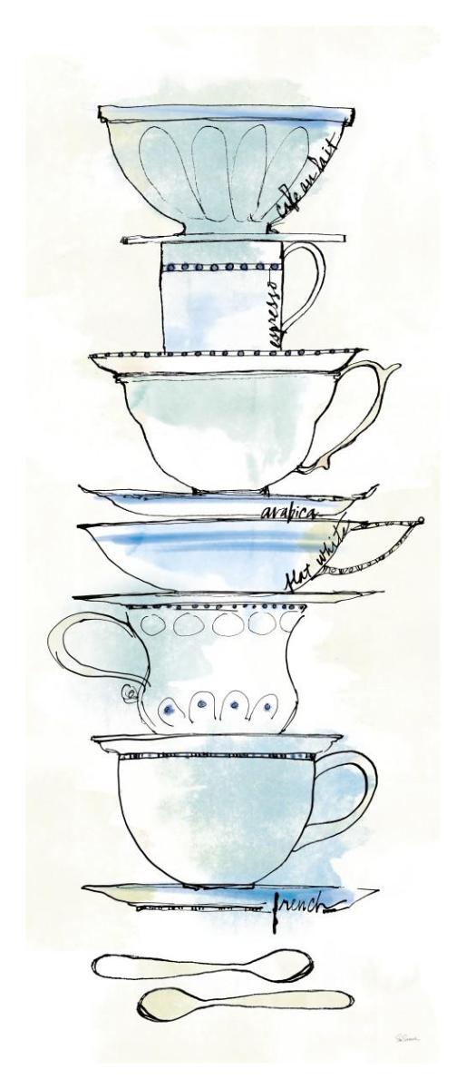 Good Brew IX -Paper Art-18"x42"