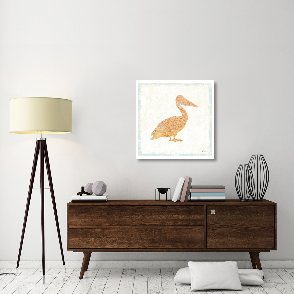 Flamingo Tropicale IX -Paper Art-32&quotx32"