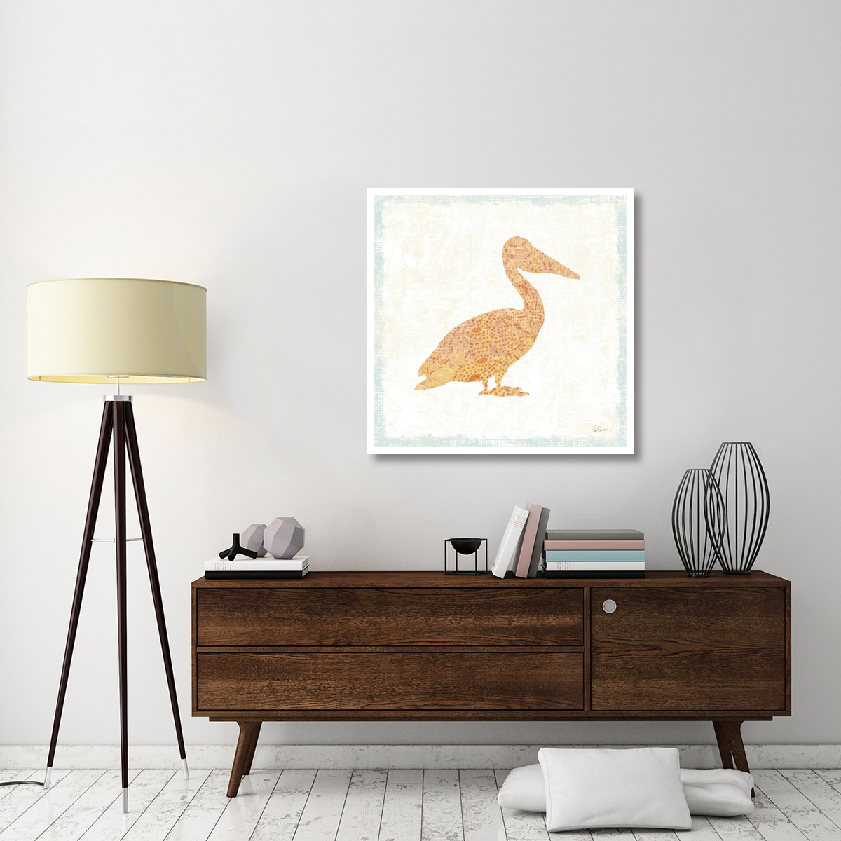 Flamingo Tropicale IX -Paper Art-38&quotx38"