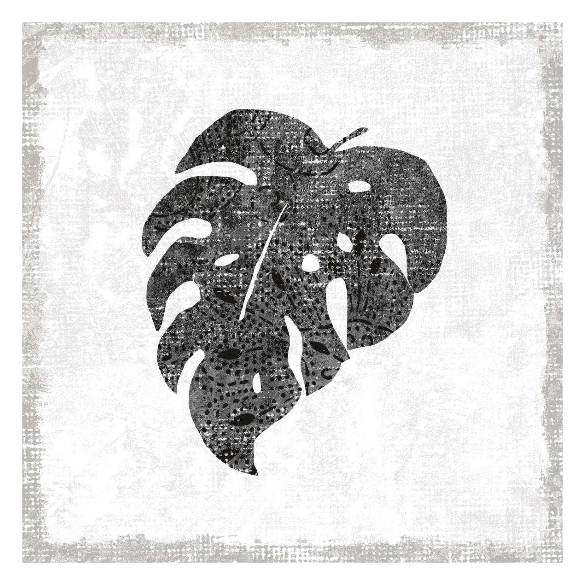 Flamingo Tropicale VIII BW -Paper Art-26"x26"