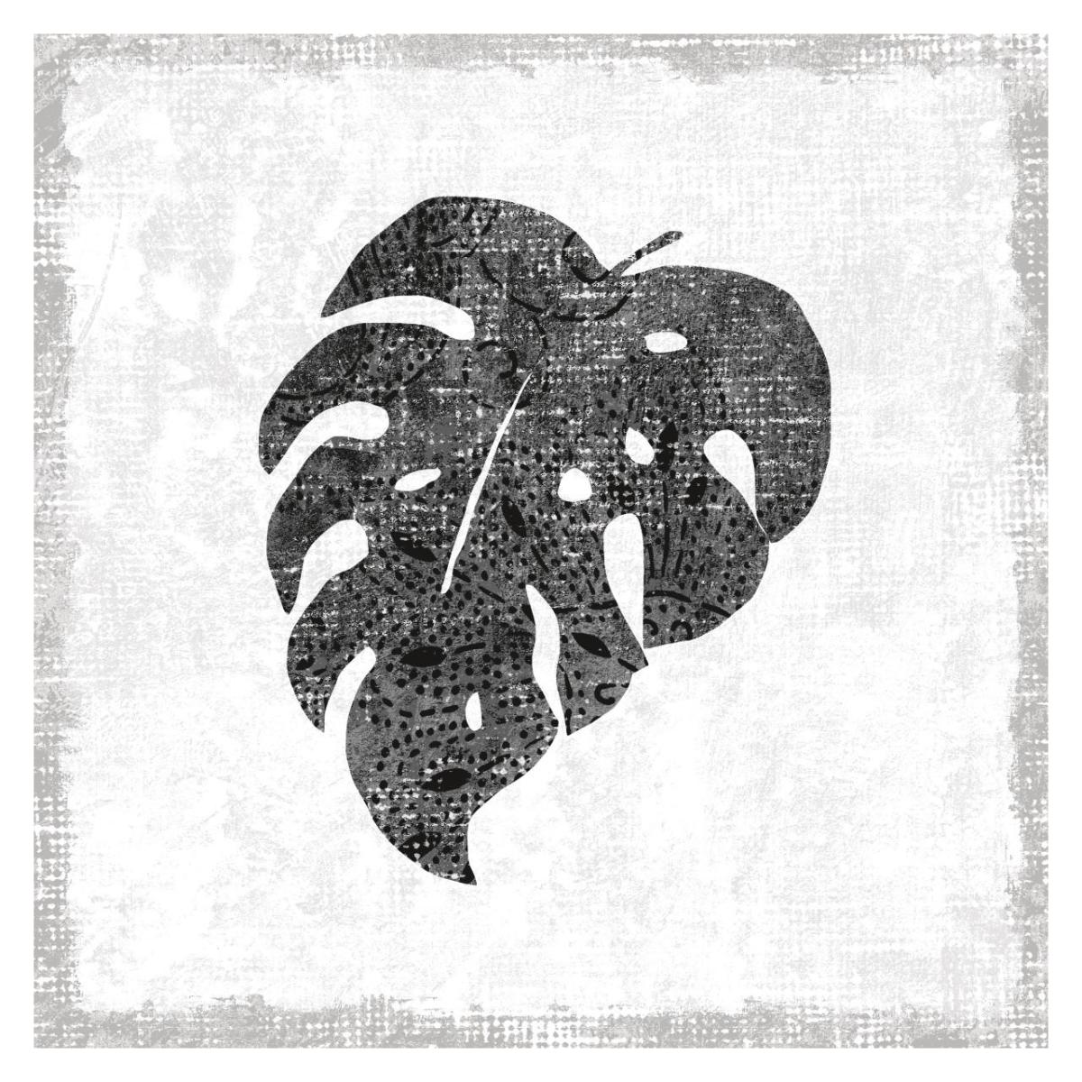 Flamingo Tropicale VIII BW -Paper Art-32"x32"