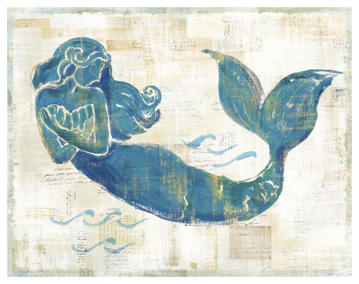 On the Waves II -Paper Art-50"x38"