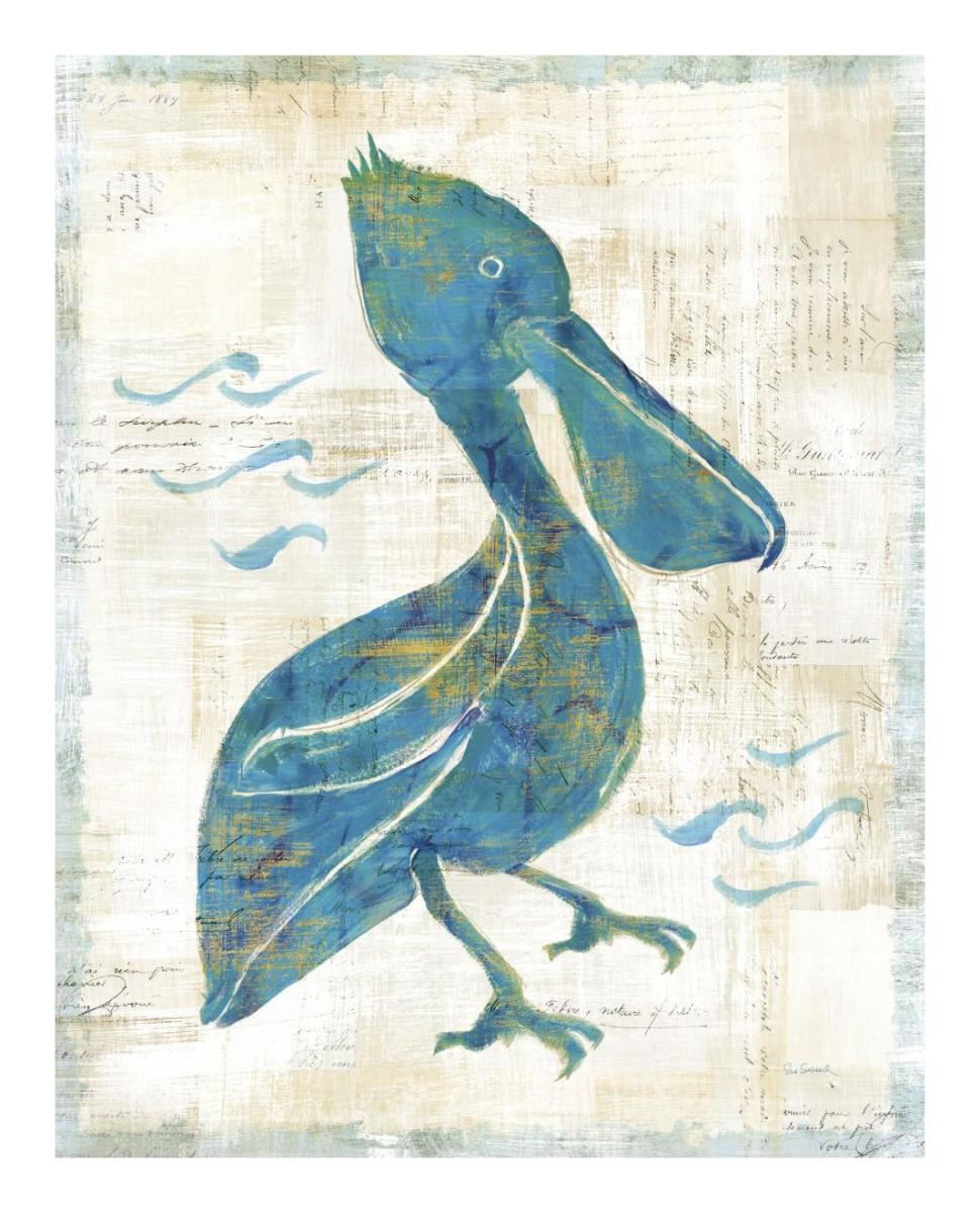 On the Waves V -Paper Art-18"x22"