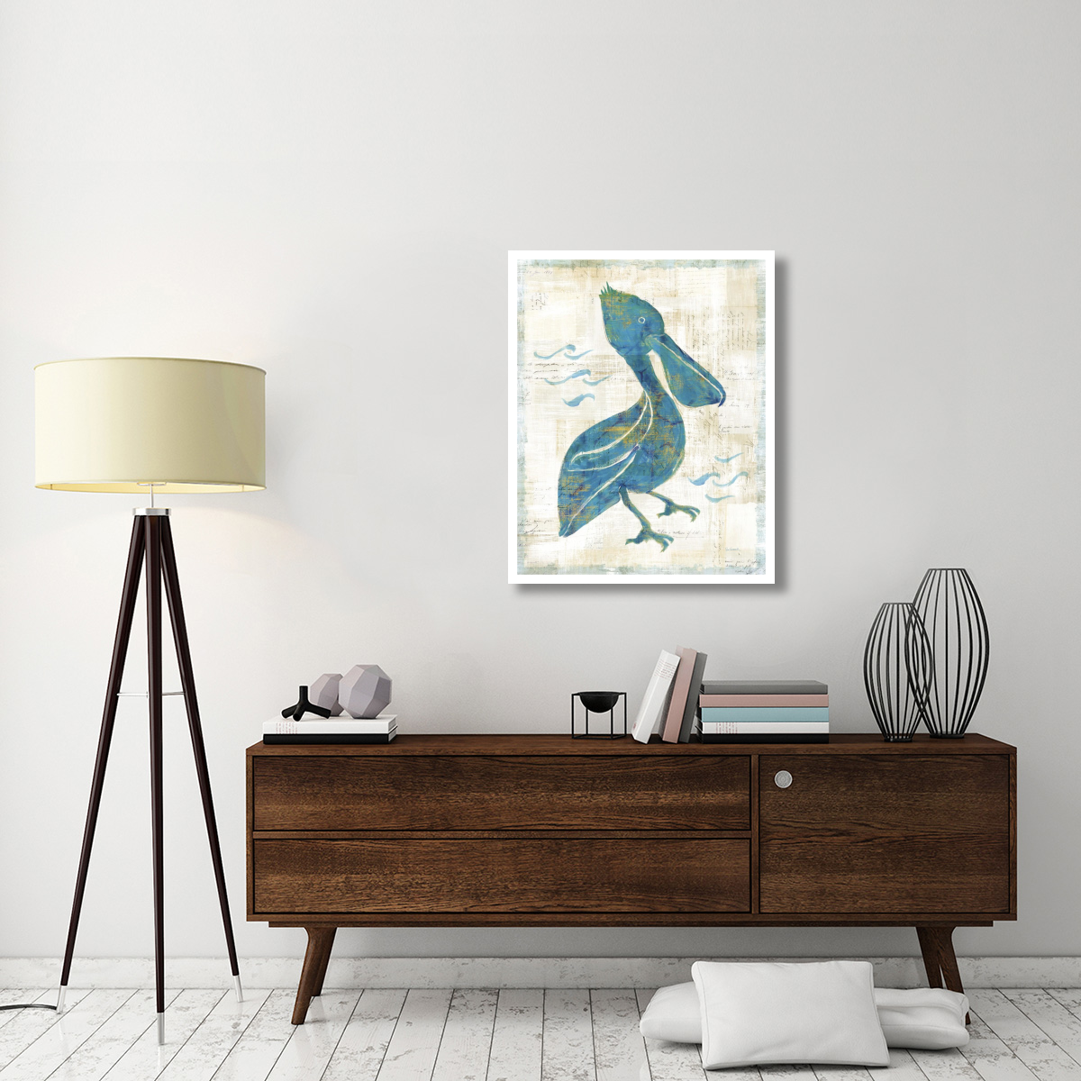 On the Waves V -Paper Art-30&quotx37"