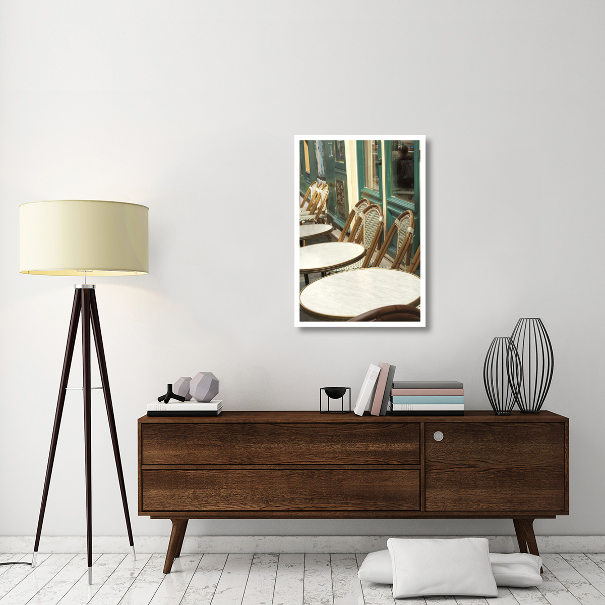 Monmartre Cafe -Paper Art-26&quotx38"
