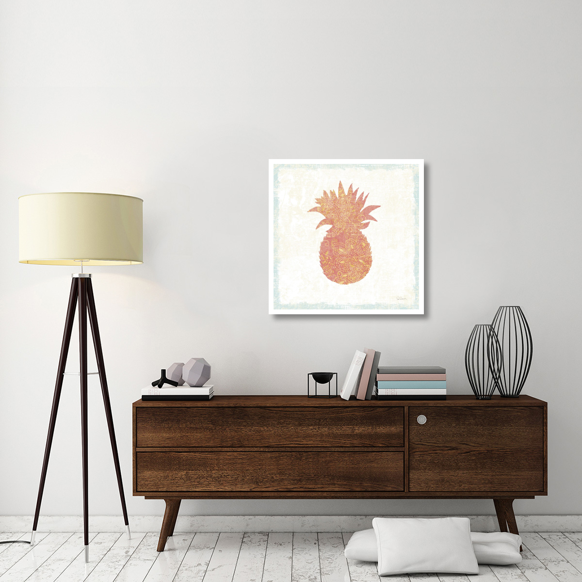 Flamingo Tropicale X Pink and Orange -Paper Art-32&quotx32"