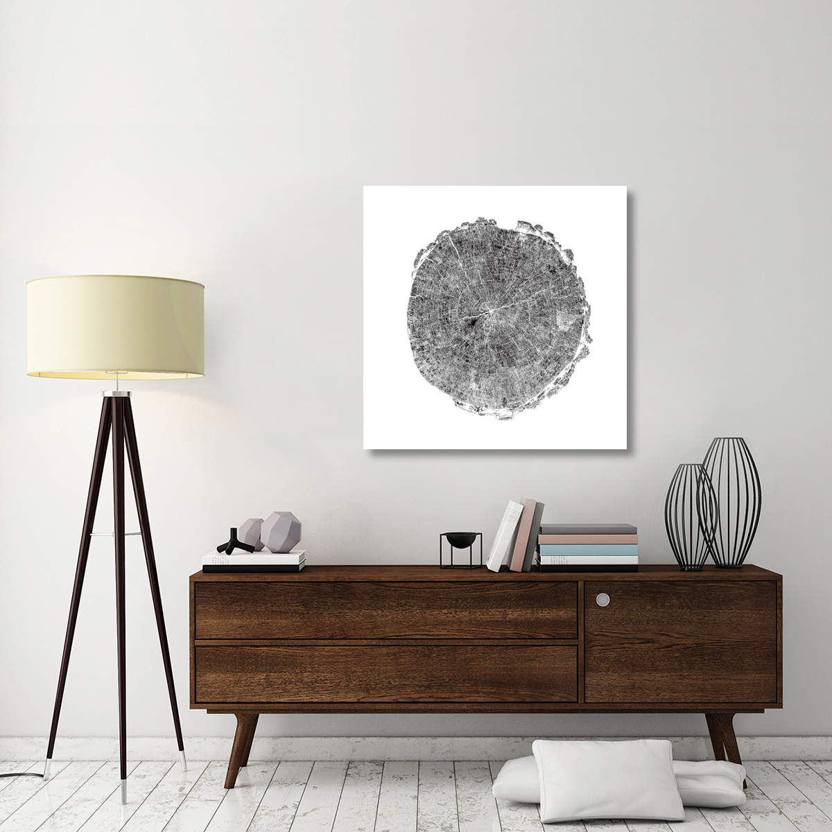 Woodland Years II with Silver Foil -Paper Art-38&quotx38"