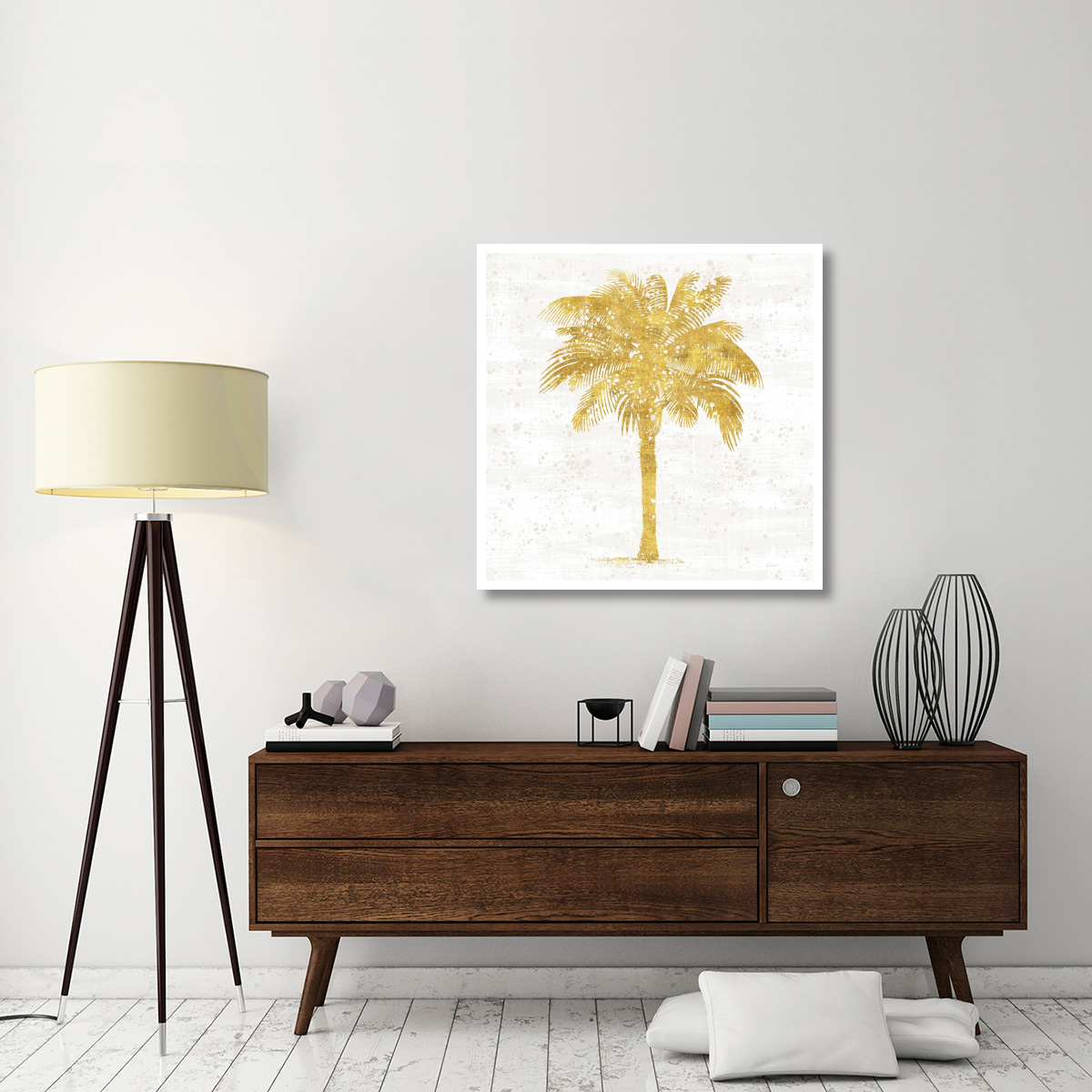 Palm Coast II On White -Paper Art-38&quotx38"