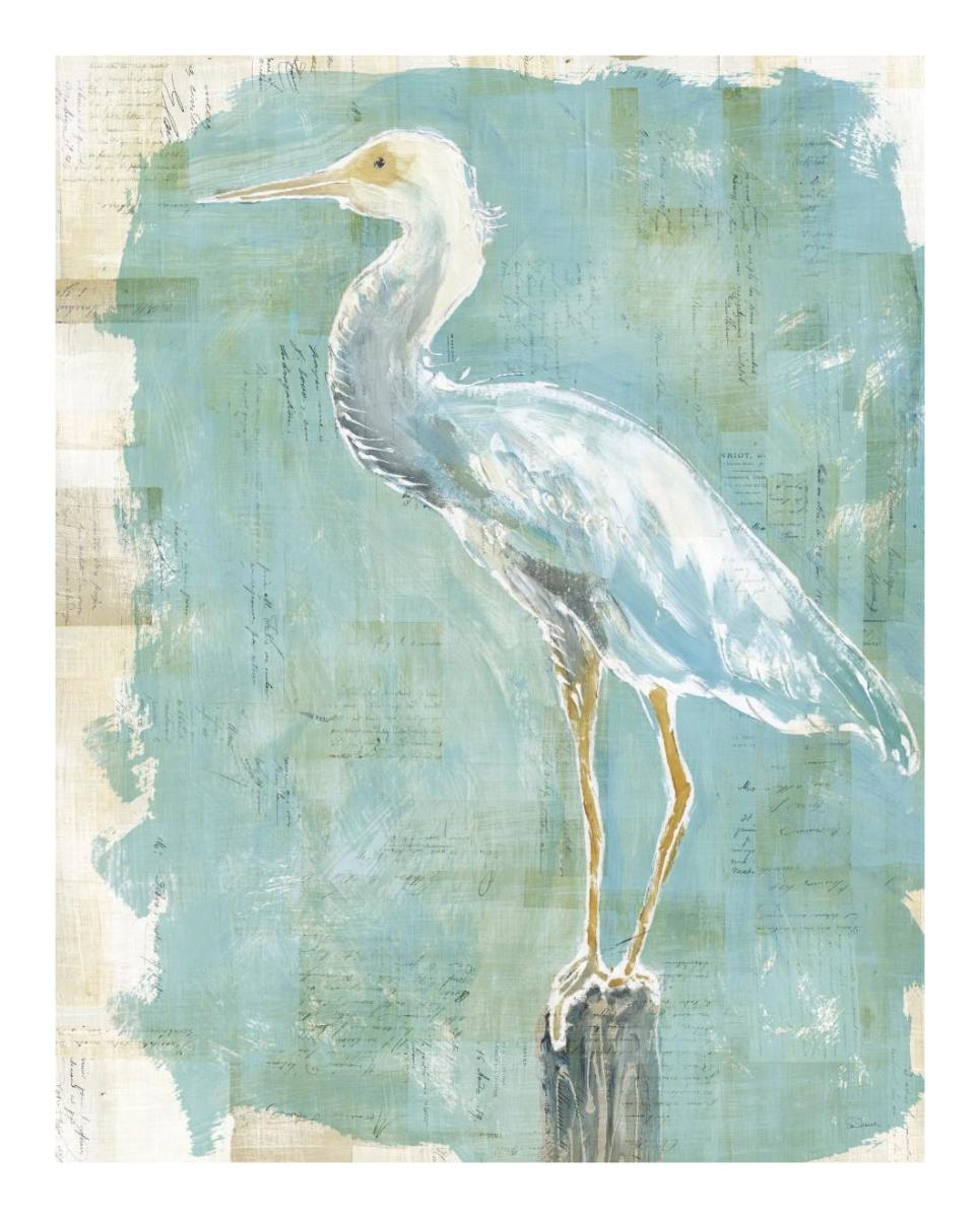 Coastal Egret II working -Paper Art-18"x22"