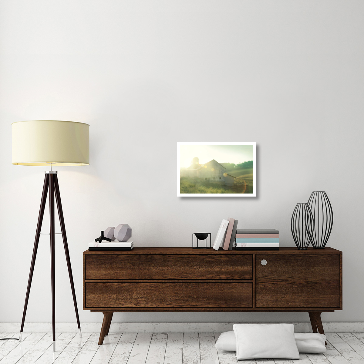 Farm Morning II -Paper Art-26&quotx18"