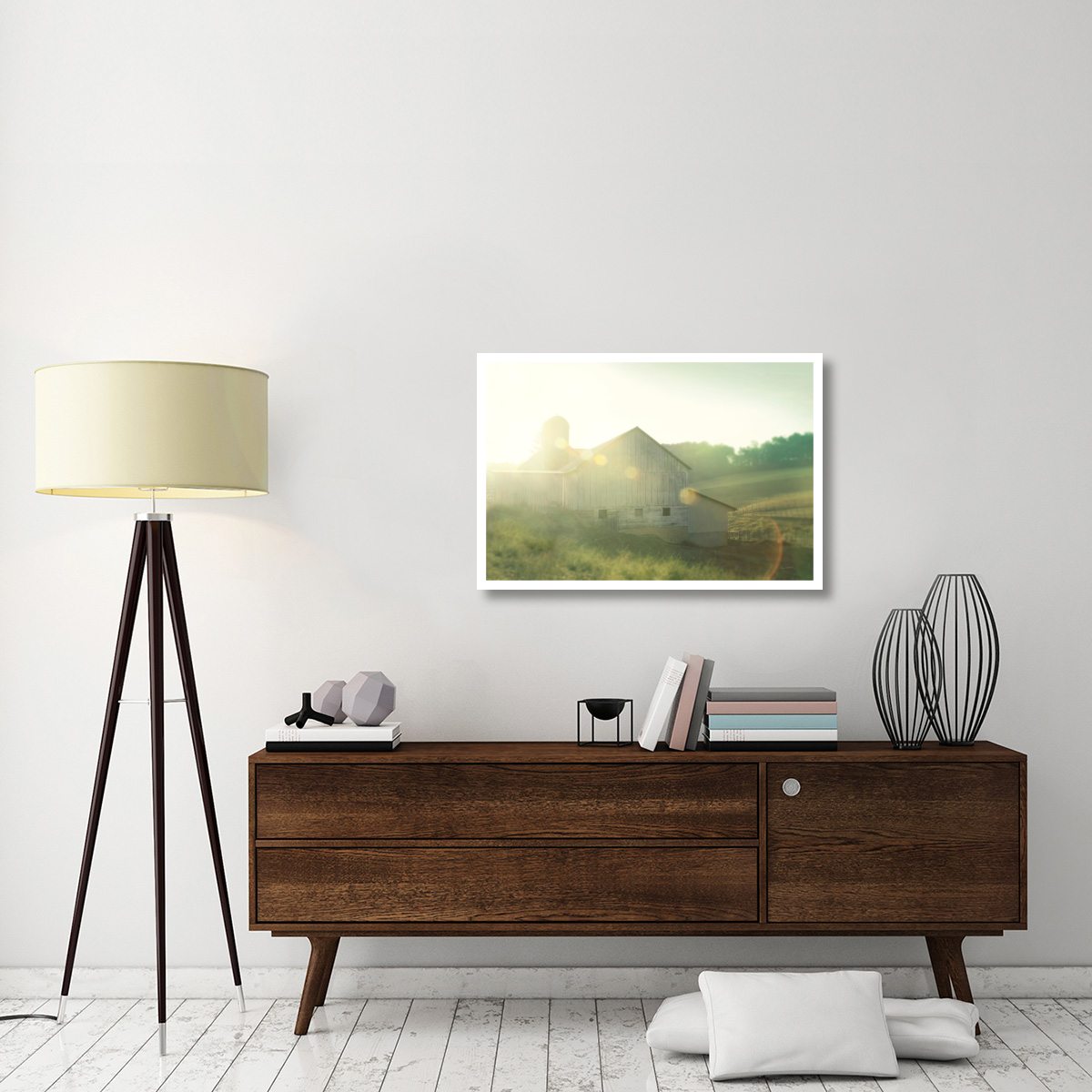 Farm Morning II -Paper Art-38&quotx26"