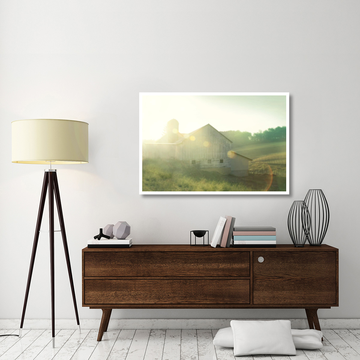 Farm Morning II -Paper Art-50&quotx34"