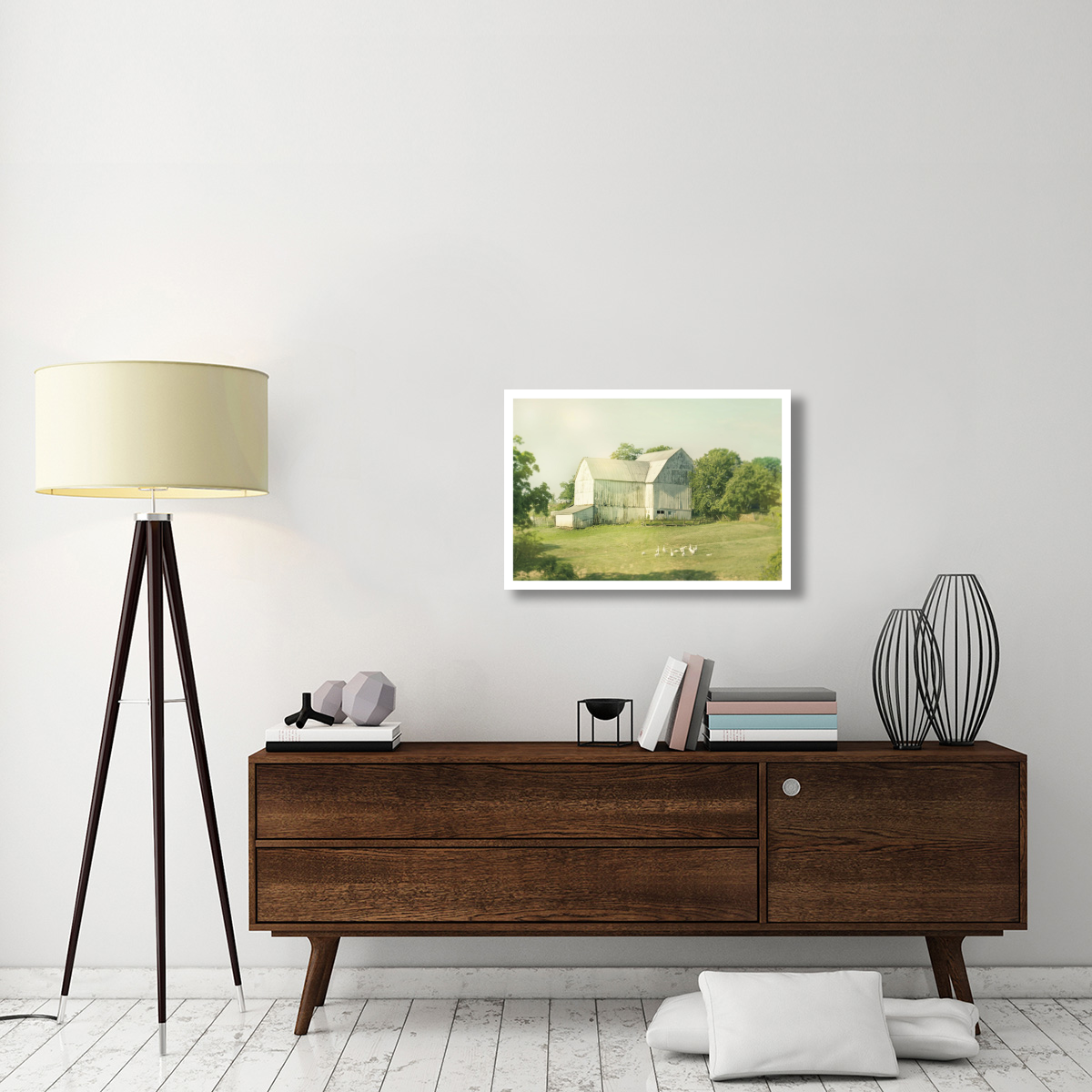 Farm Morning III -Paper Art-32&quotx22"