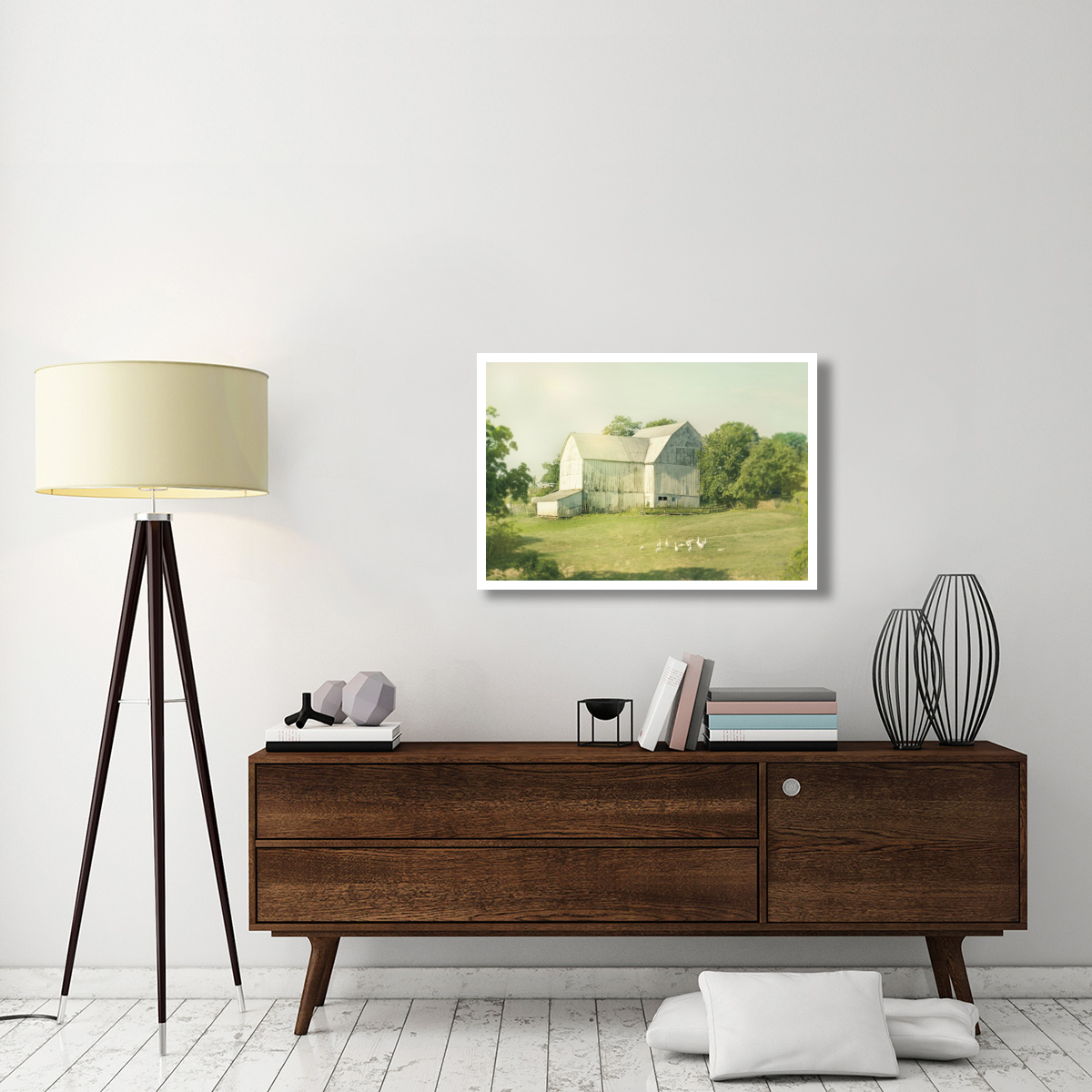 Farm Morning III -Paper Art-38&quotx26"