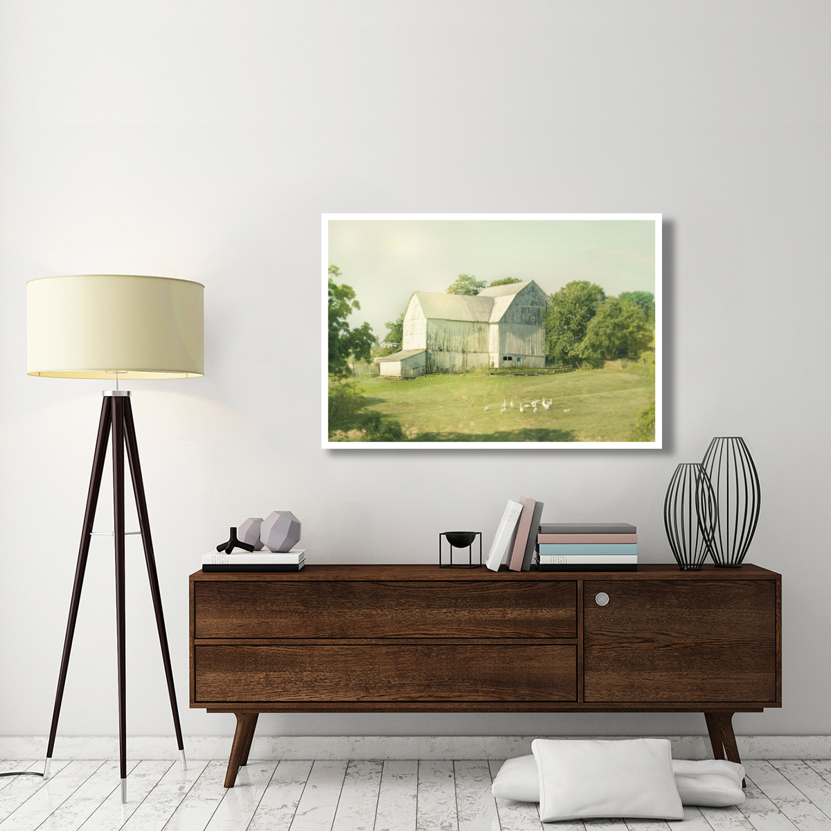 Farm Morning III -Paper Art-50&quotx34"