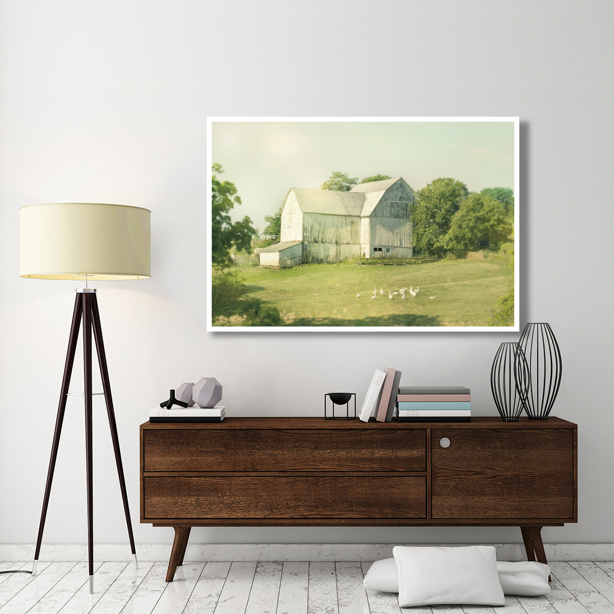 Farm Morning III -Paper Art-62&quotx42"