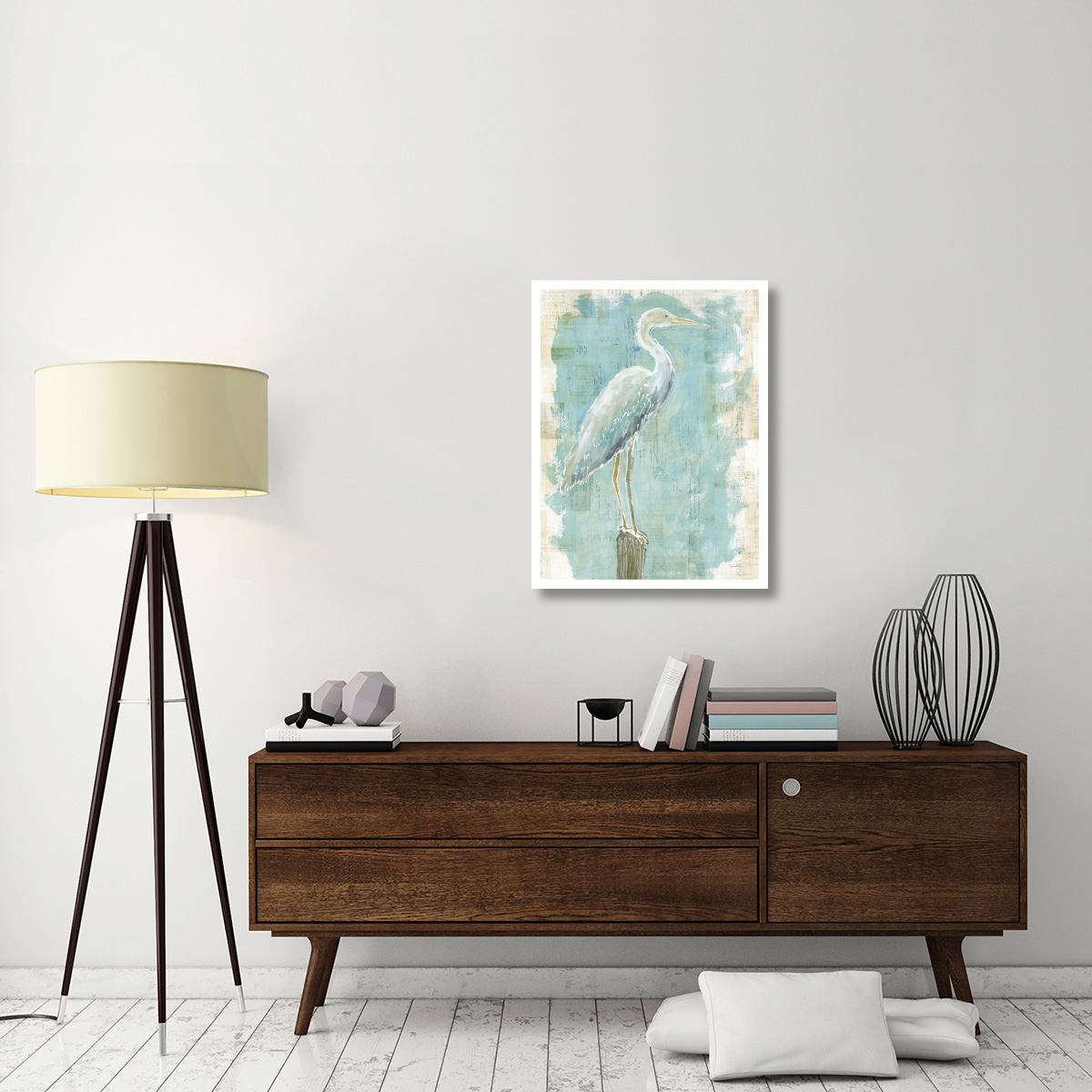 Coastal Egret I v2 -Paper Art-26&quotx34"