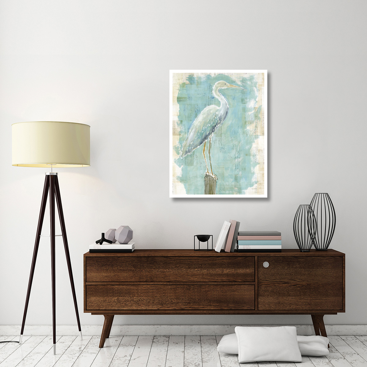 Coastal Egret I v2 -Paper Art-32&quotx42"