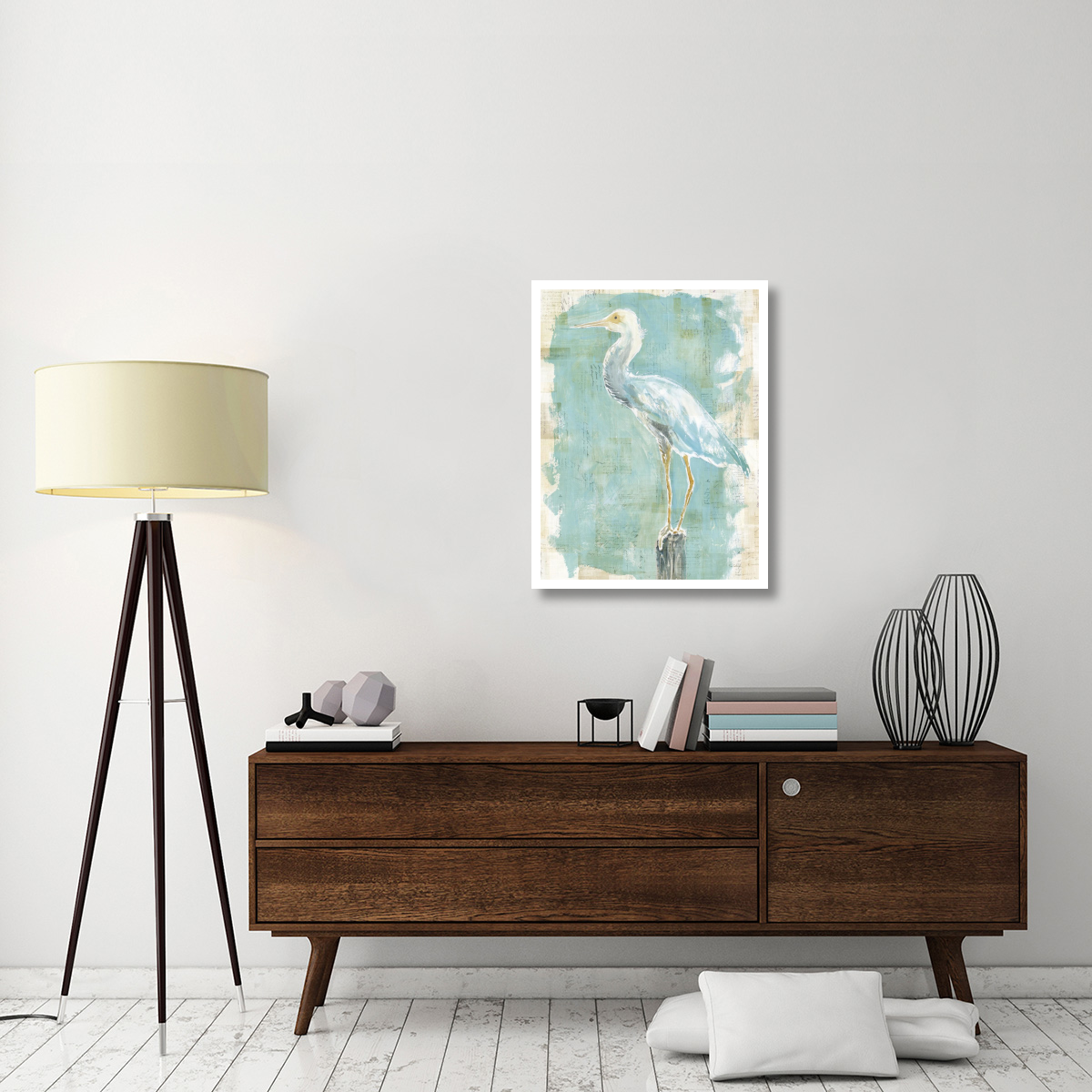 Coastal Egret II v2 -Paper Art-26&quotx34"