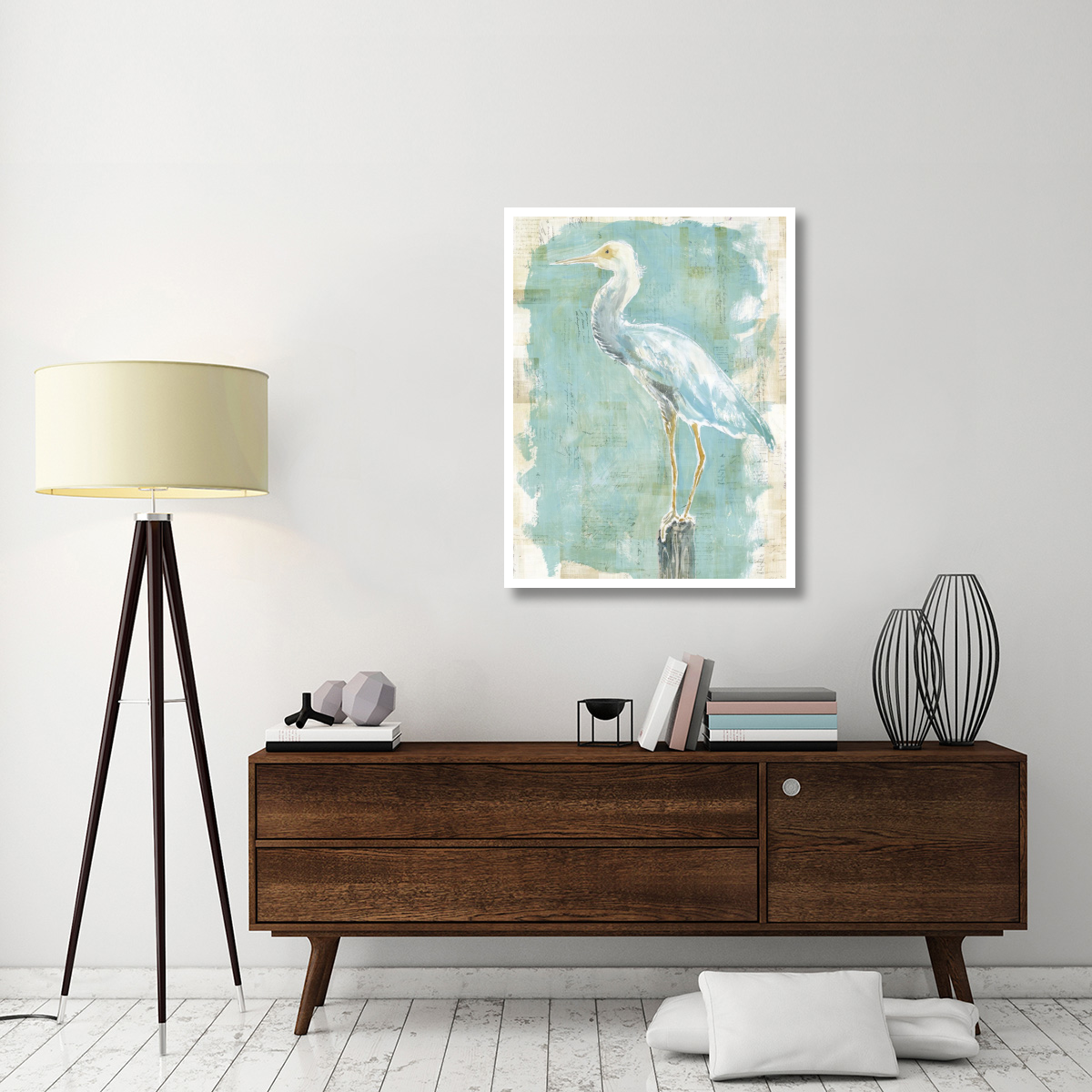 Coastal Egret II v2 -Paper Art-32&quotx42"