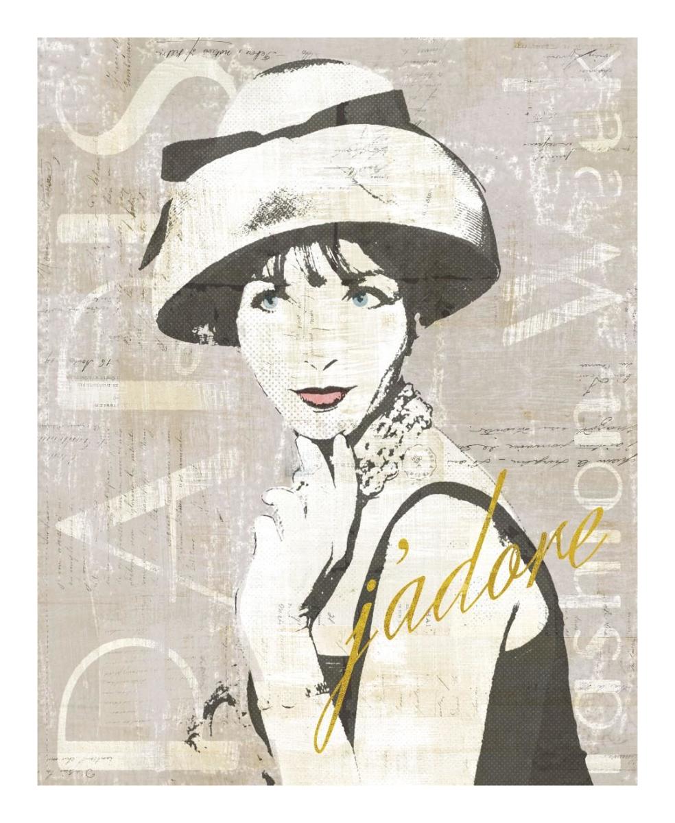 Fashion Week Paris Halftone I -Paper Art-18"x22"