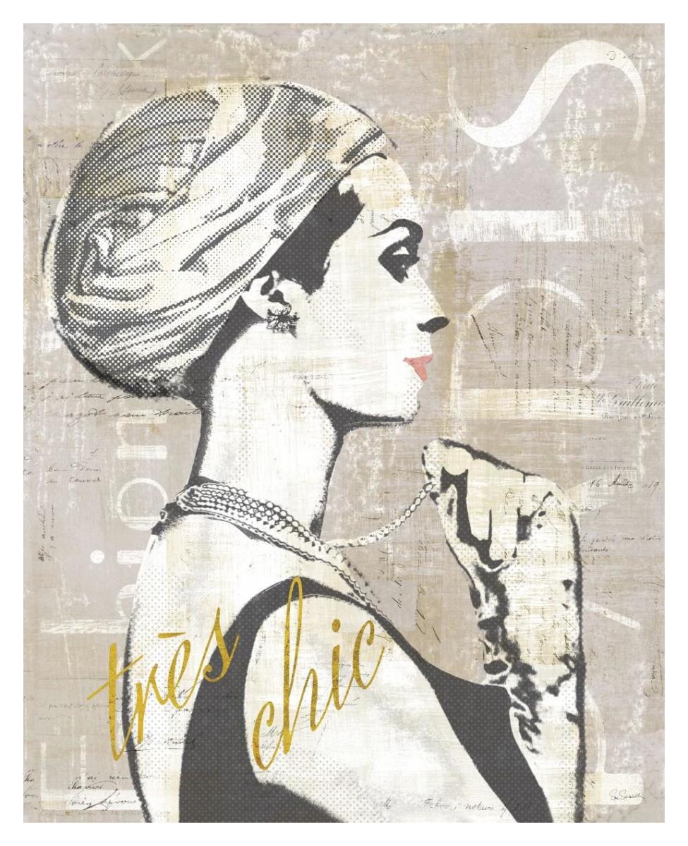 Fashion Week Paris Halftone III -Paper Art-30"x37"