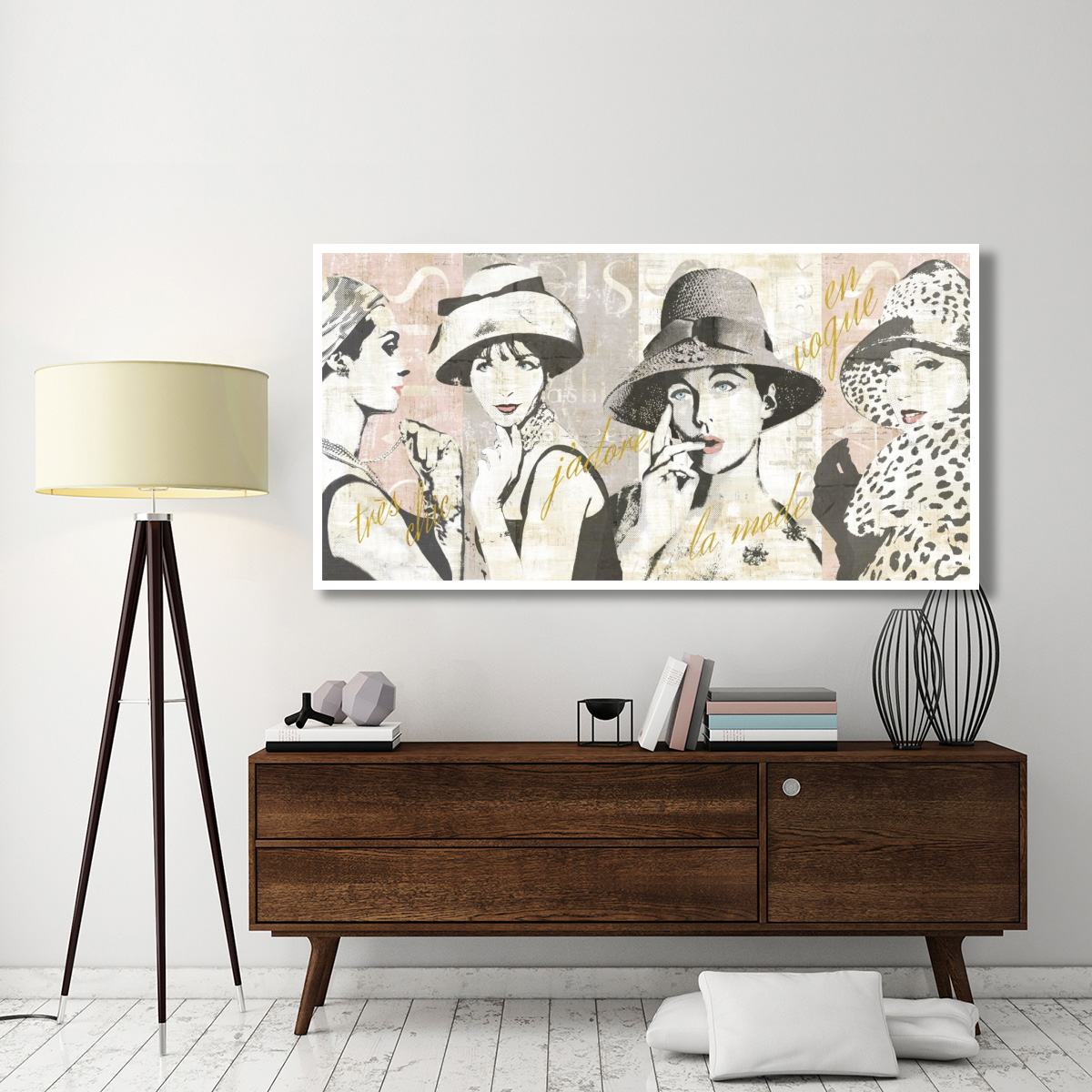 Fashion Week Paris Halftone V -Paper Art-74&quotx38"