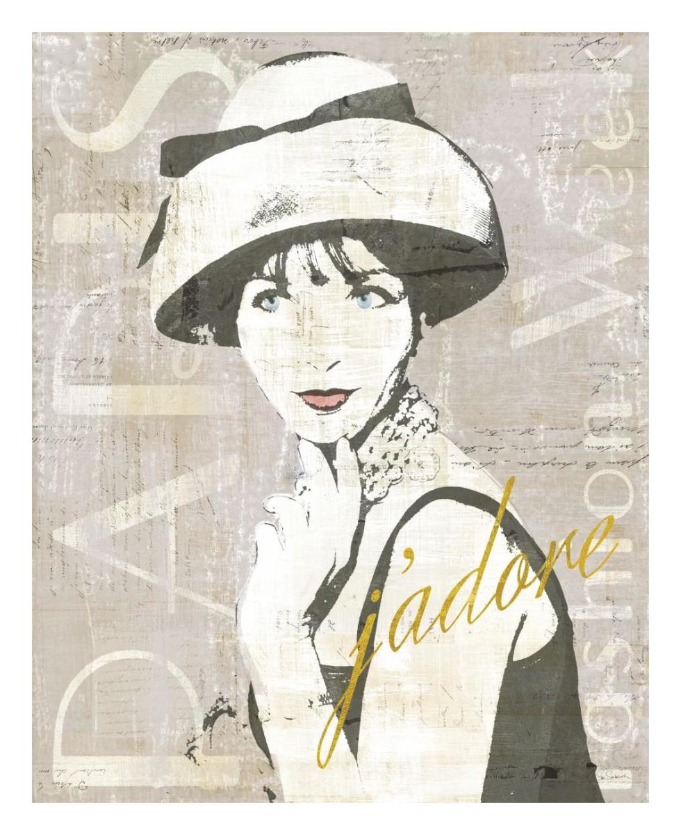 Fashion Week Paris Screenprint I -Paper Art-22"x26"
