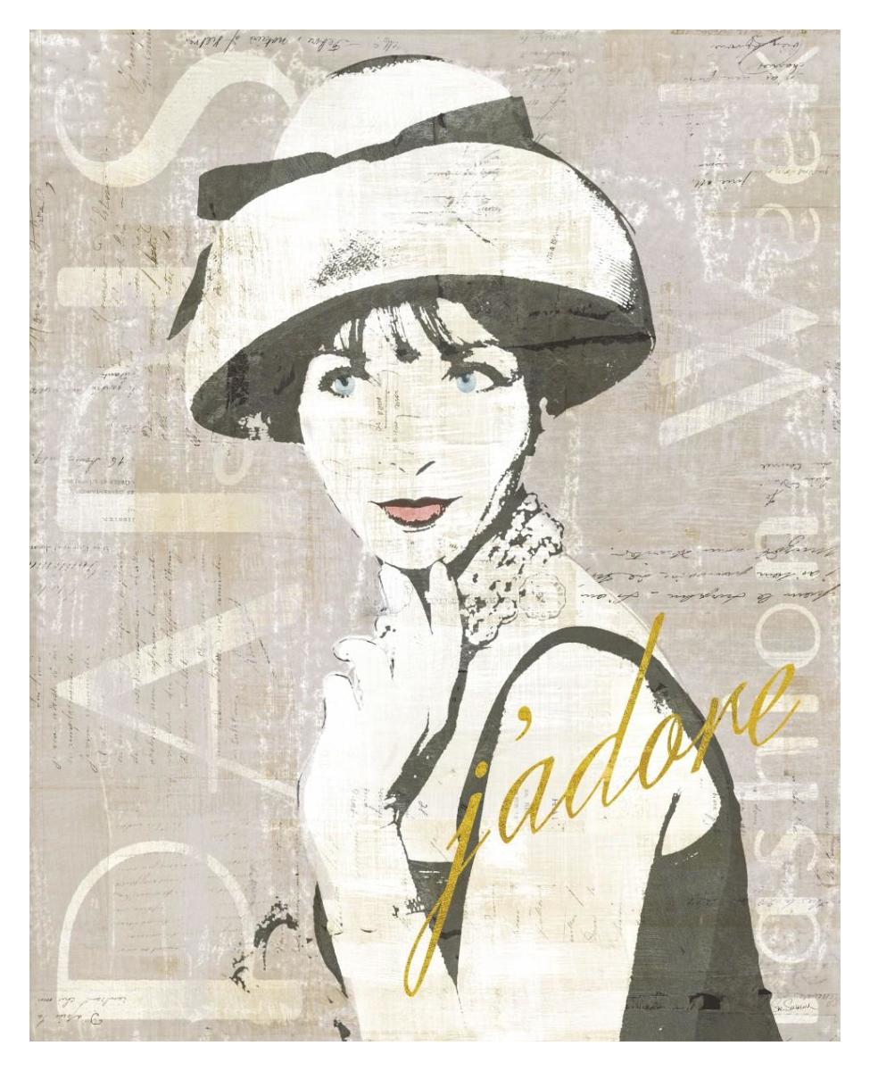Fashion Week Paris Screenprint I -Paper Art-30"x37"