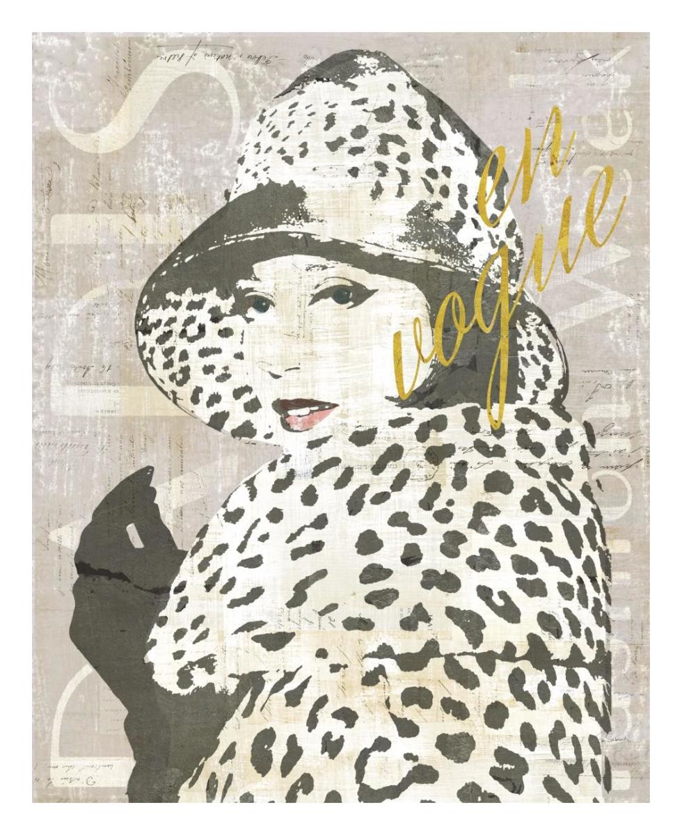 Fashion Week Paris Screenprint II -Paper Art-22"x26"