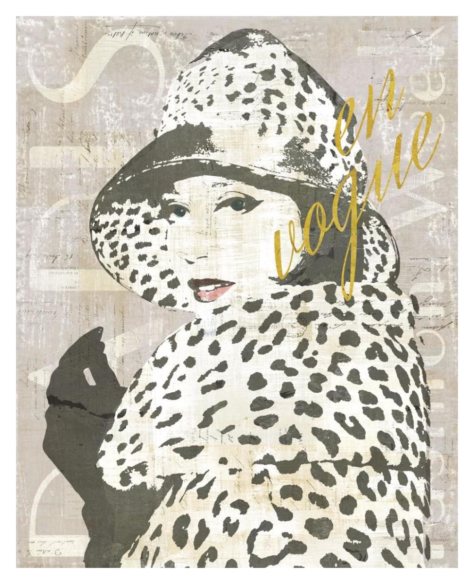 Fashion Week Paris Screenprint II -Paper Art-30"x37"