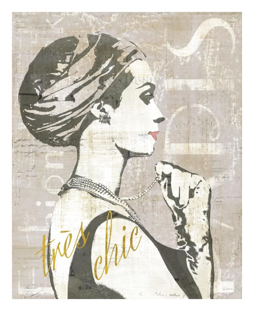 Fashion Week Paris Screenprint III -Paper Art-22"x26"